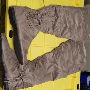 Wide calf thigh high boots